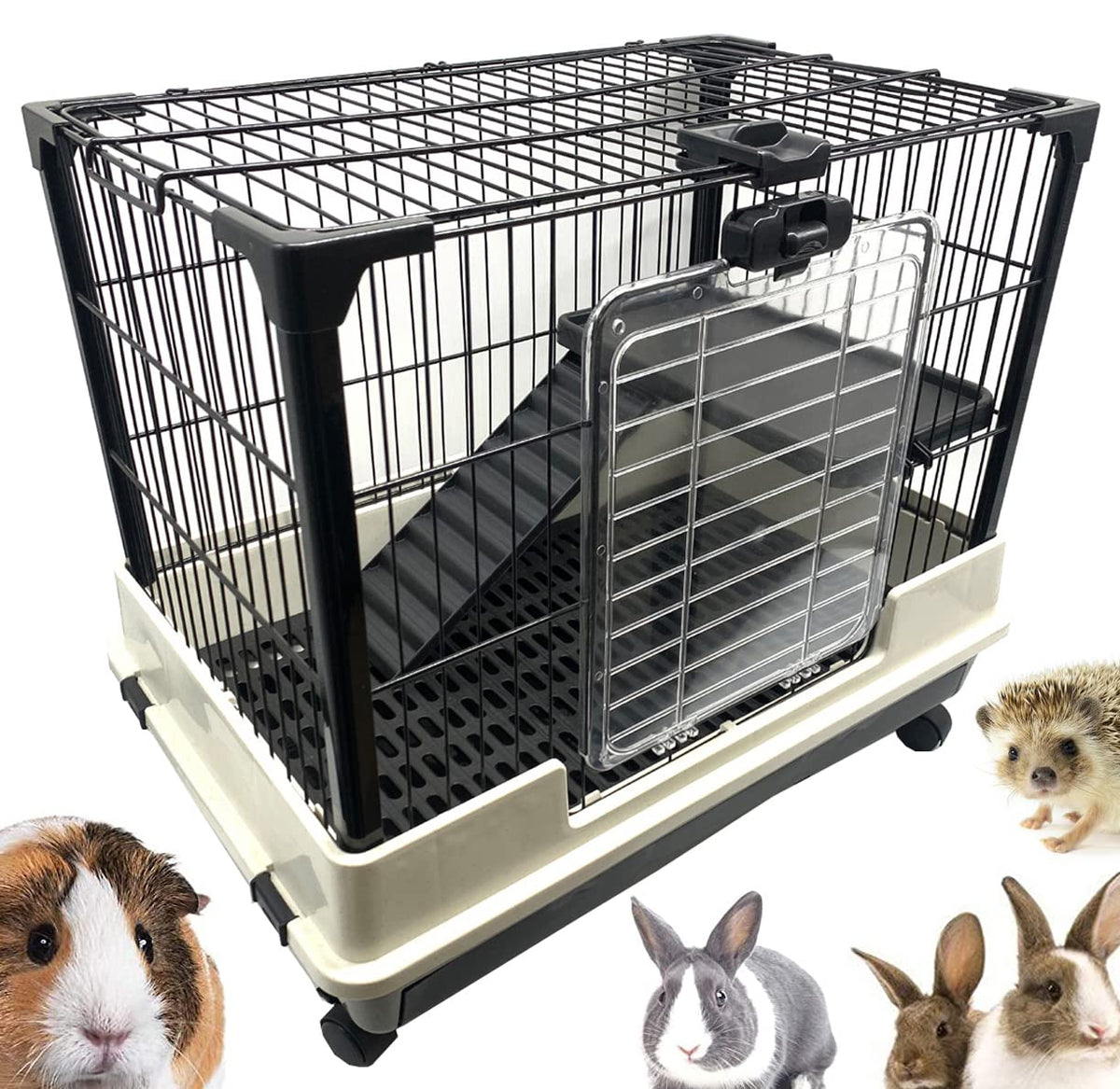 2-Level Rabbit Hutch Guinea Pigs Cage Y7685