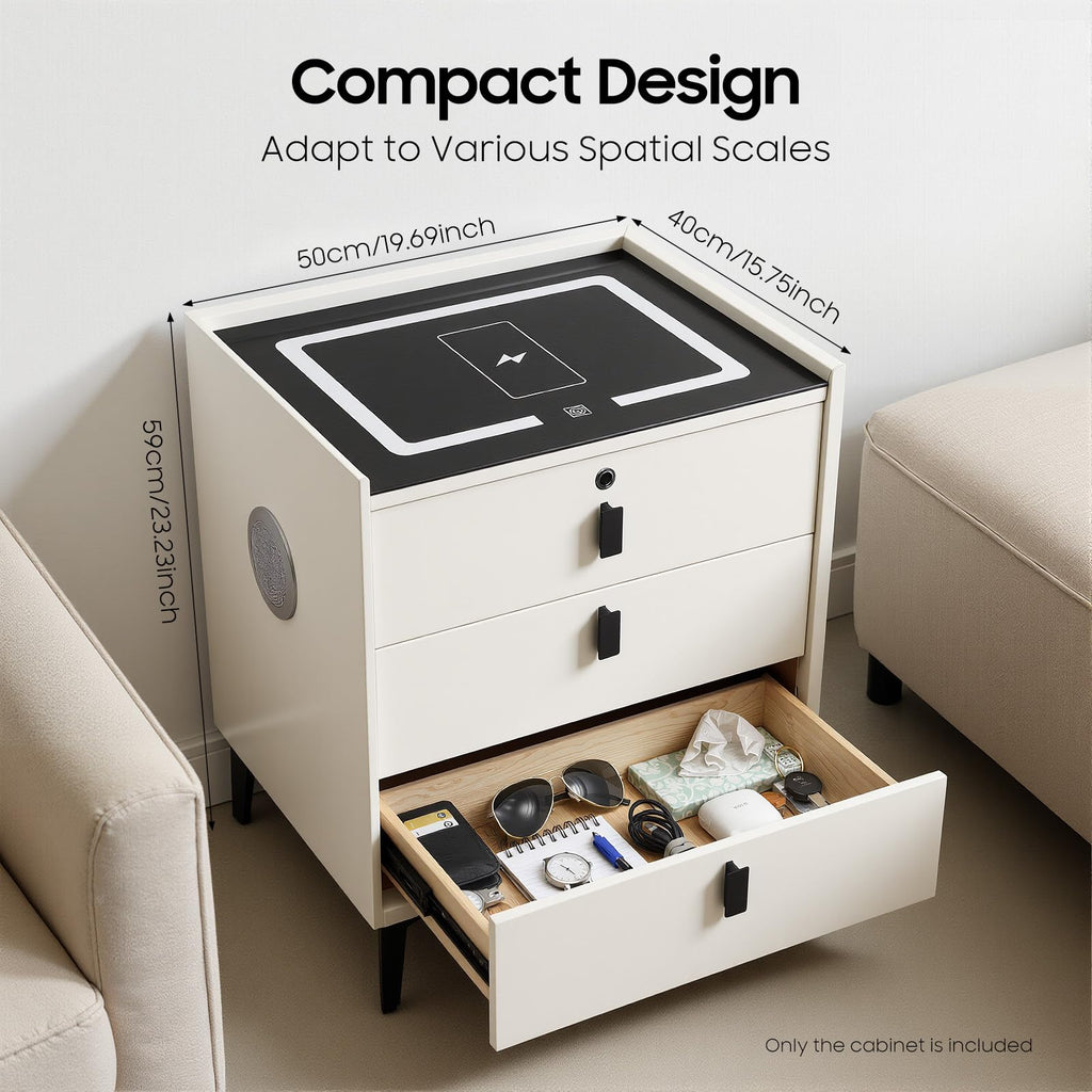 Bedside Table with Wireless Charging and Bluetooth Speaker K4696