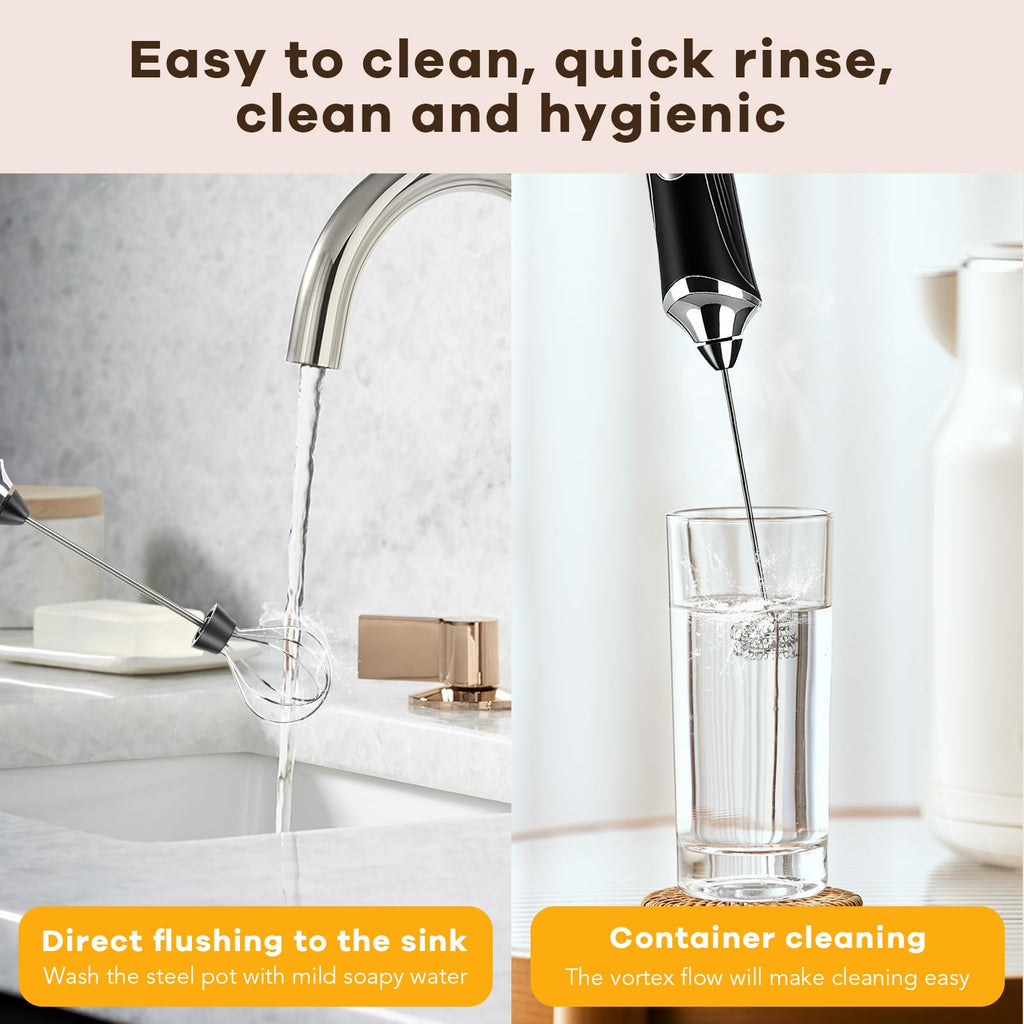 Handheld Rechargeable Milk Frother with Stand A1495