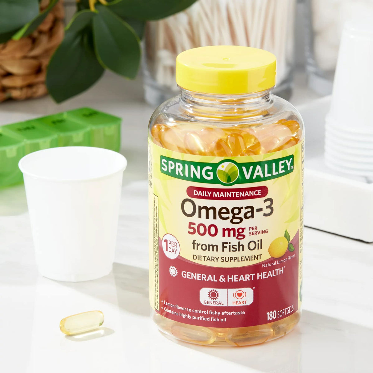Omega-3 500 mg Fish Oil Dietary Supplements Q556072