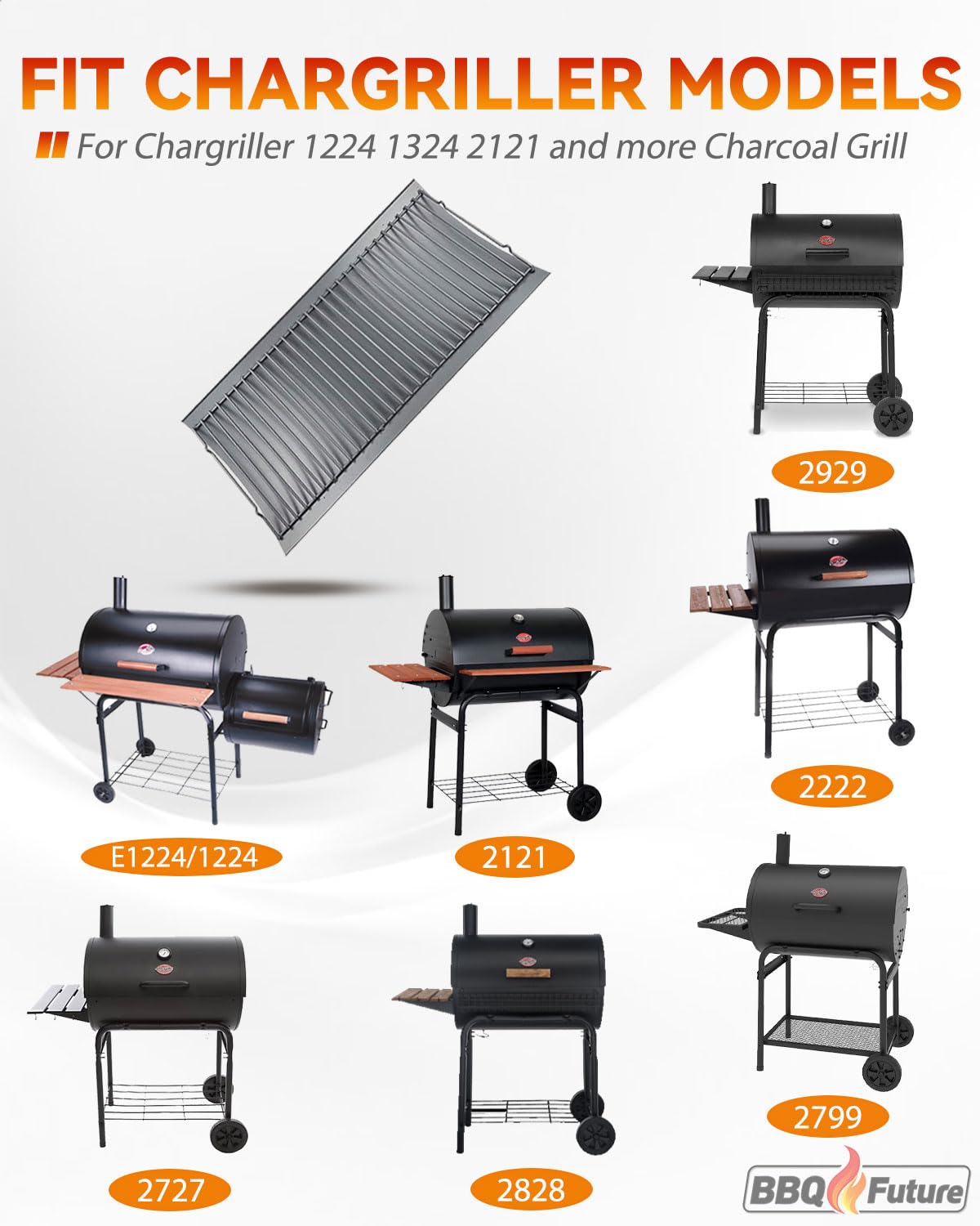 27 inch Porcelain-coated Steel Ash Pan with 2pcs Fire Grate Hanger L364