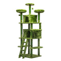 70.87" Green Multi-Level Cat Tree with Condos and Hammock F30502