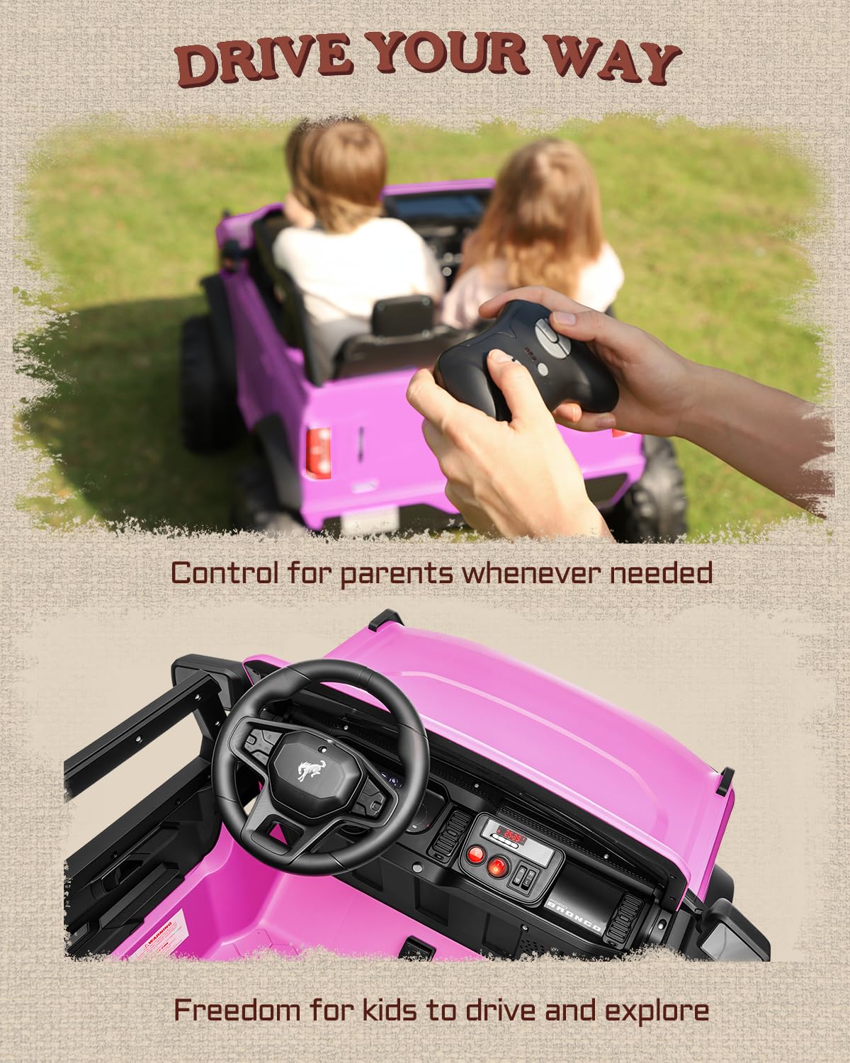 24V 2 Seater Electric Ride on Truck with Remote Control P448