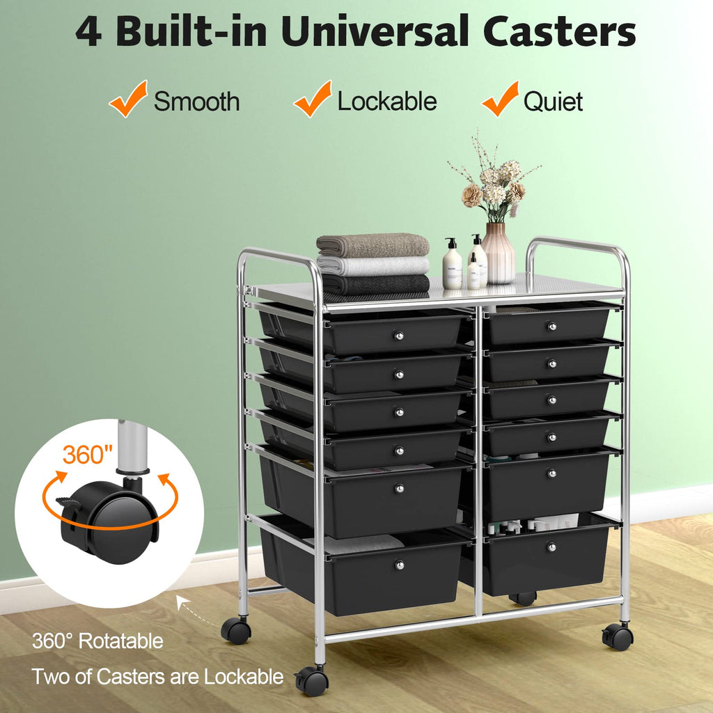 12 Drawer Rolling Storage Cart C684