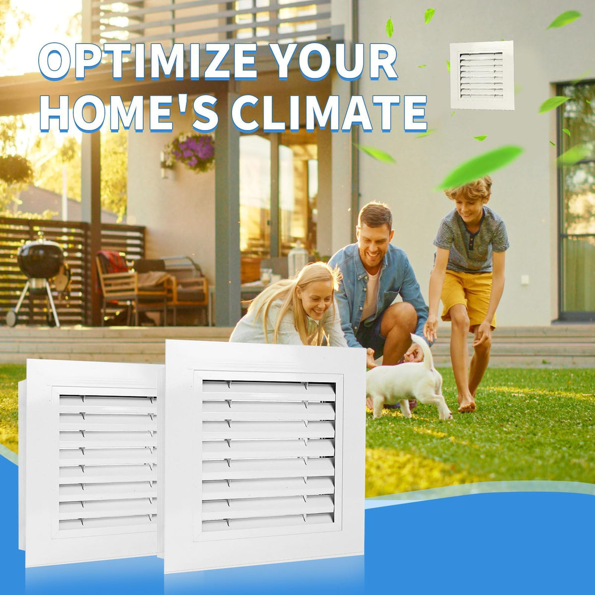 14" x 14" Aluminum Gable Vents with Screen, 2 Pack L15982