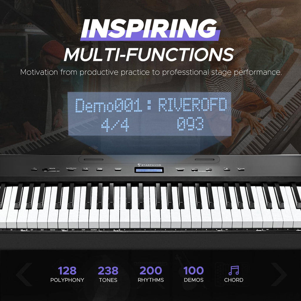 88 Key Full-Weighted Digital Piano with Triple Pedal L21330