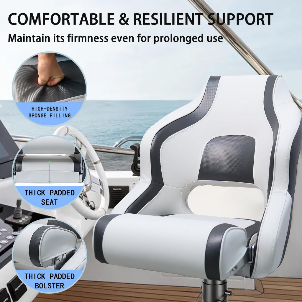 White Black Boat Seat M6278