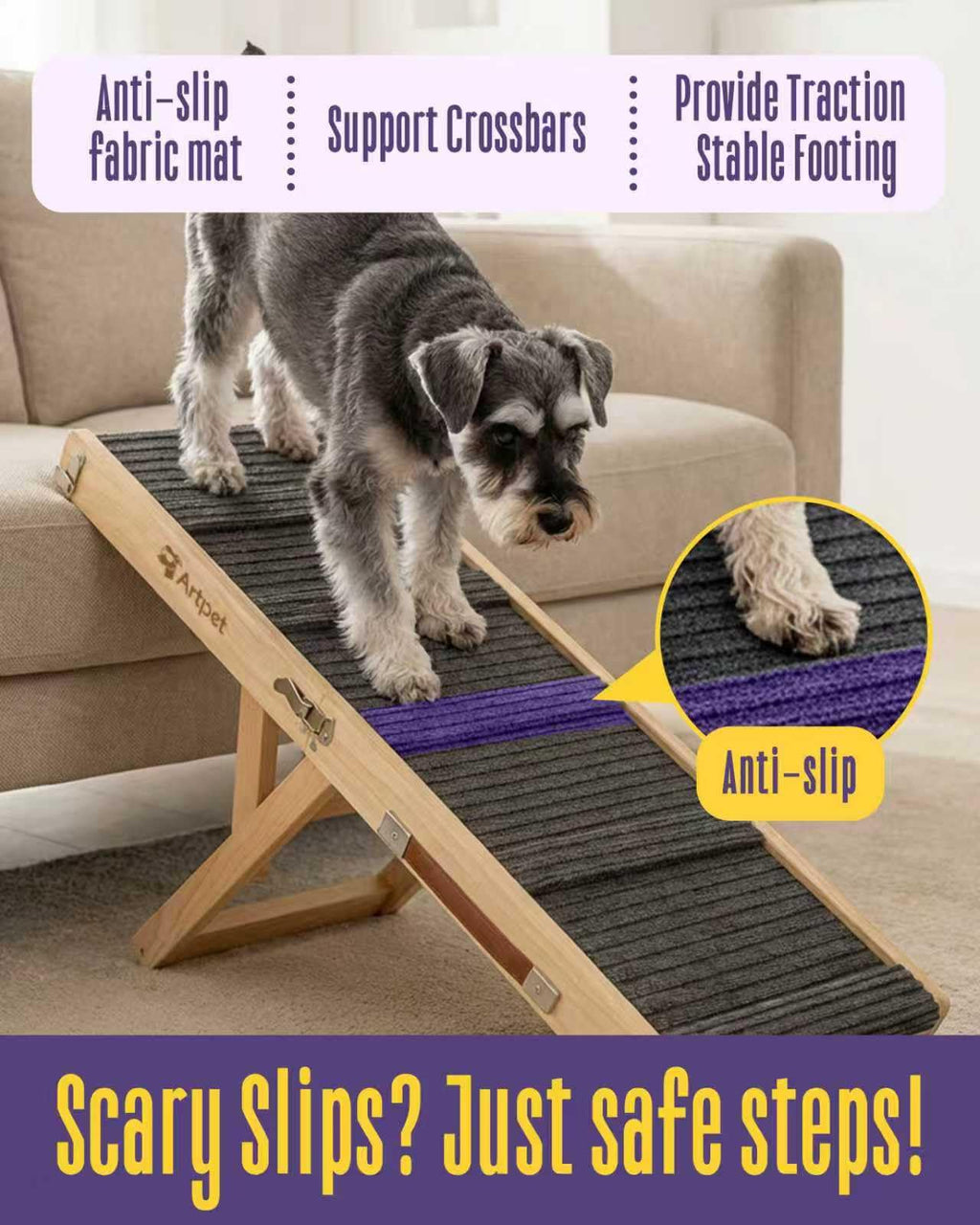 Adjustable Wooden Dog Ramp R7820