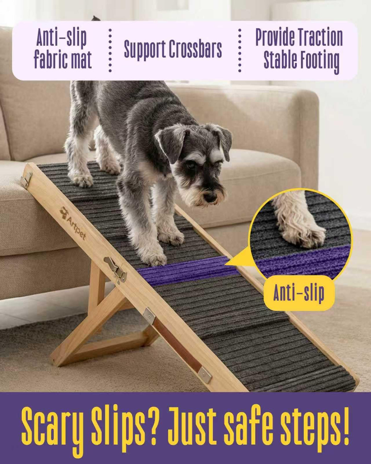 Adjustable Wooden Dog Ramp R7820