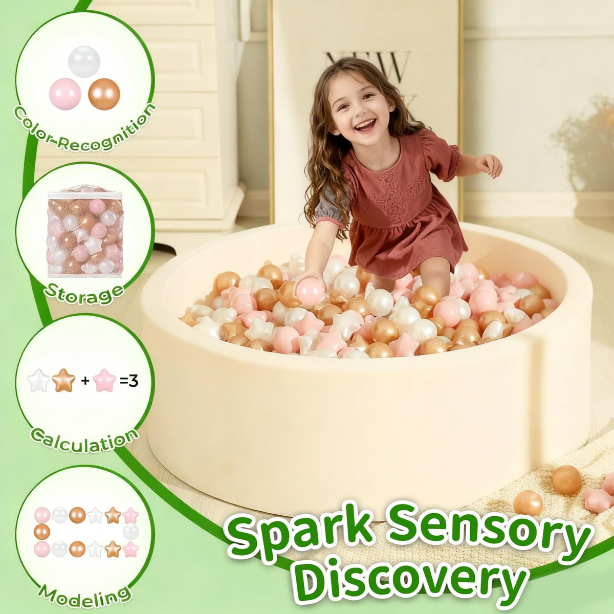 50 100 200 Count Star Ball Pit Balls Non-Toxic Plastic H934840