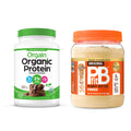 Organic Vegan Protein Powder, Chocolate Fudge 2 lbs + Original 30 oz C21602