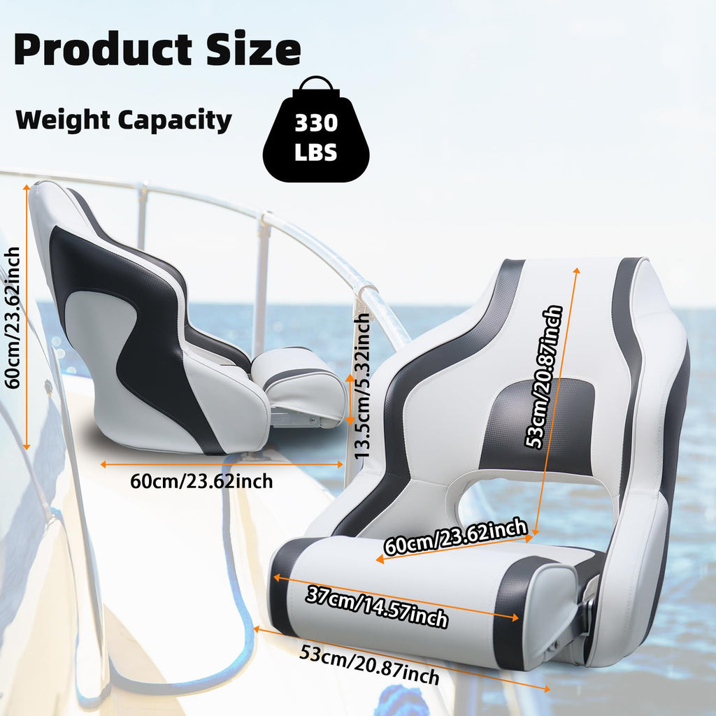 White Black Boat Seat M6278