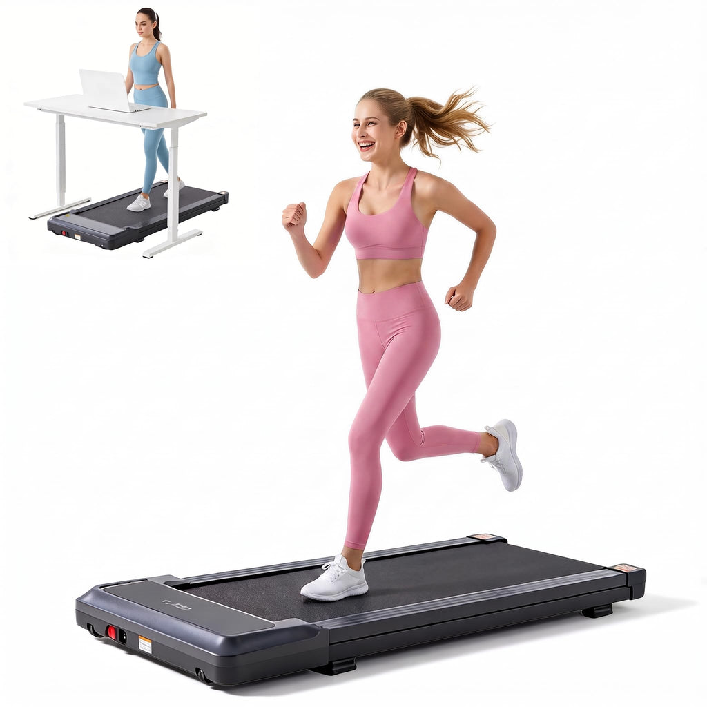 Black Portable 3-in-1 Walking Pad Treadmill I667309
