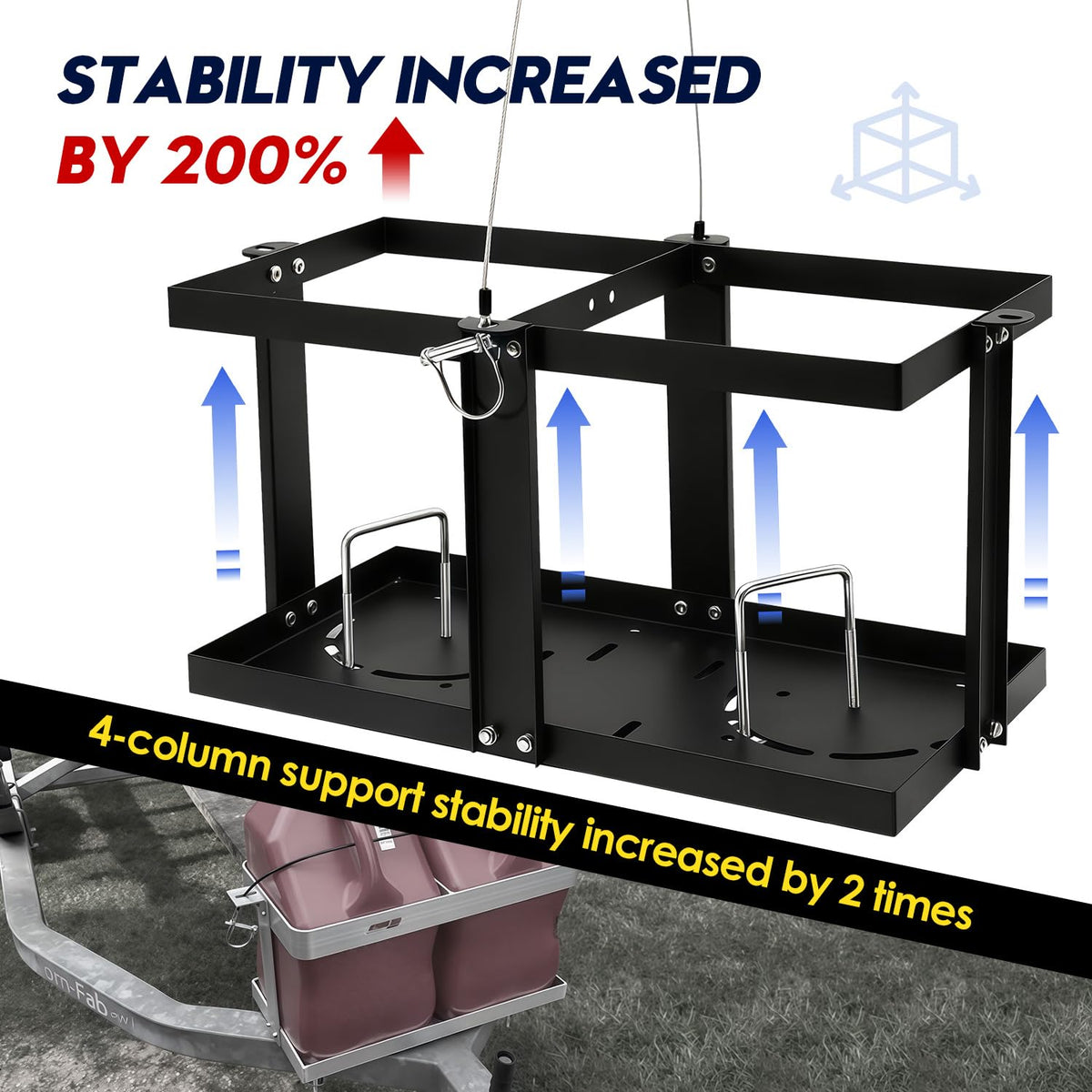 Gas Can Holder with Locking Strap Q1631