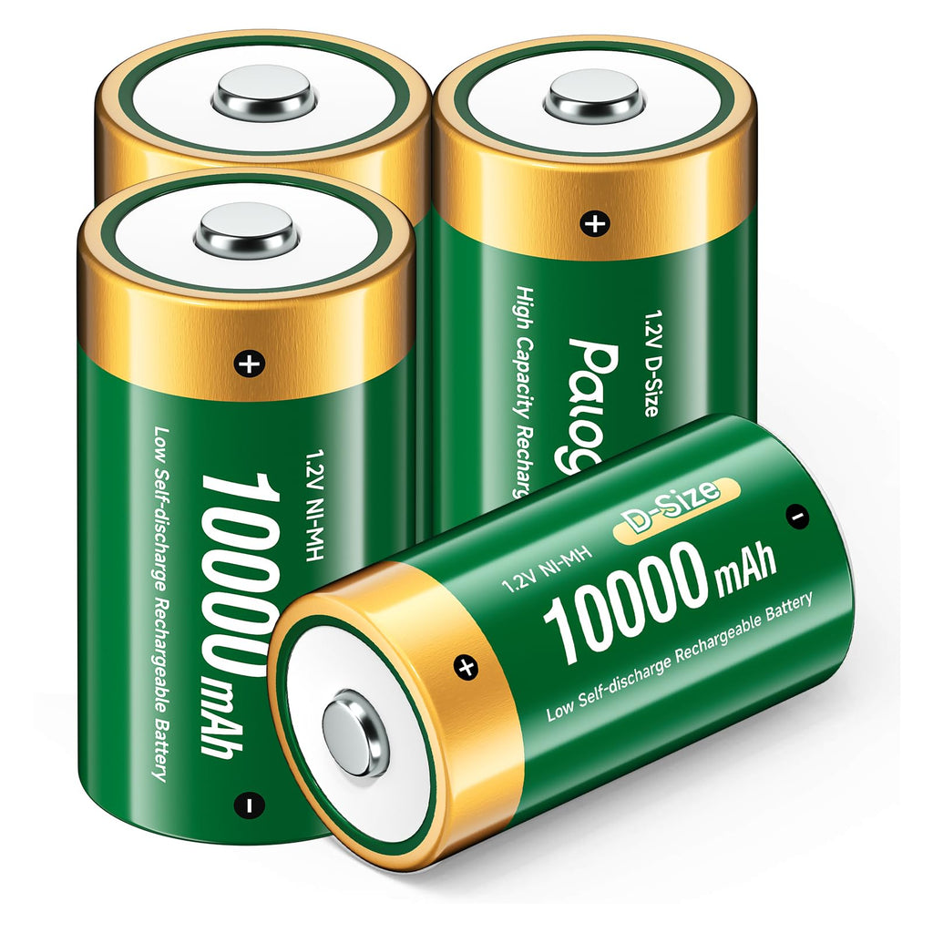 4 Pack 1.2V D Size Rechargeable Batteries G18678