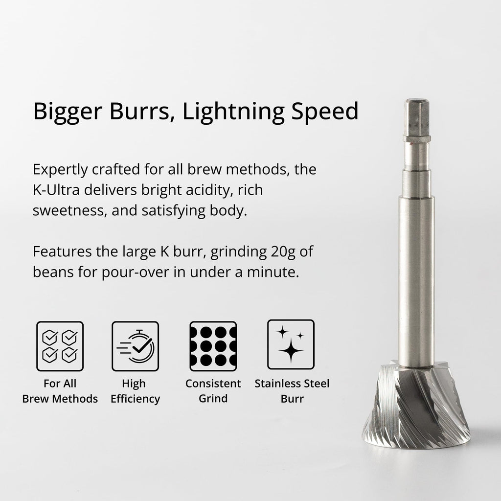 Manual Coffee Grinder Silver with Carrying Case Stainless Steel Conical Burr D942064