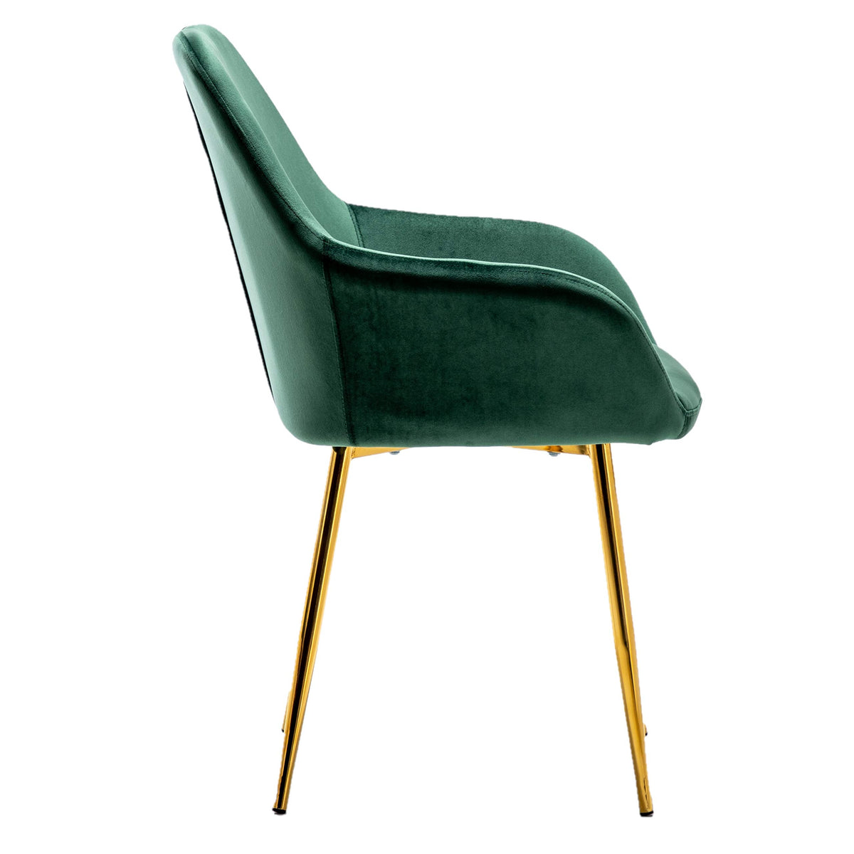 Set of 2 Green Velvet Upholstered Accent Chair E39407
