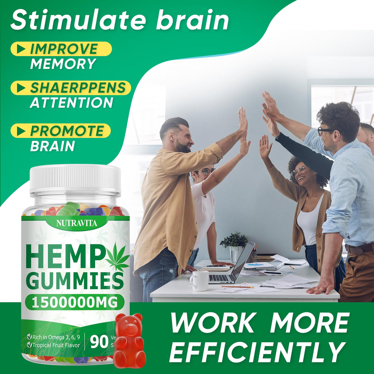Fruit Hemp Gummies 180 Gummies B321779