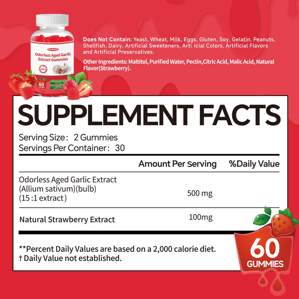 Aged Garlic Extract Gummies Strawberry Flavor V331