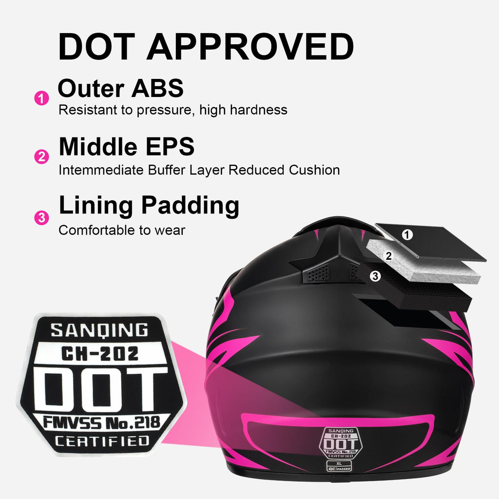 Kids DOT Approved Full Face Motocross Helmet R55793