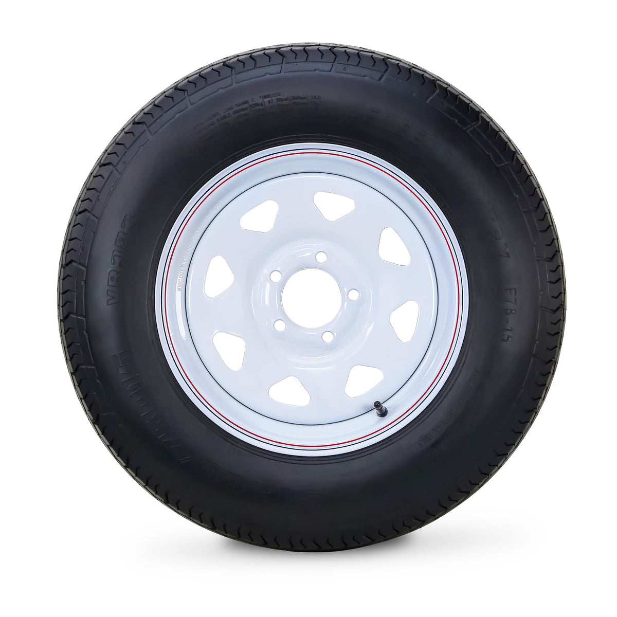 Trailer Tire Wheel ST205/75D15 6PR 101L 5X4.5 White Spoke Rim C197