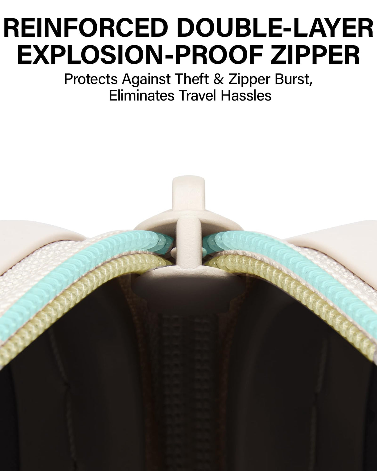 20 Inch PC Hard Shell Carry On Luggage with Wheels, TSA Lock, Ivory White Q428443