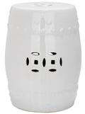 White Ceramic Garden Stool A874