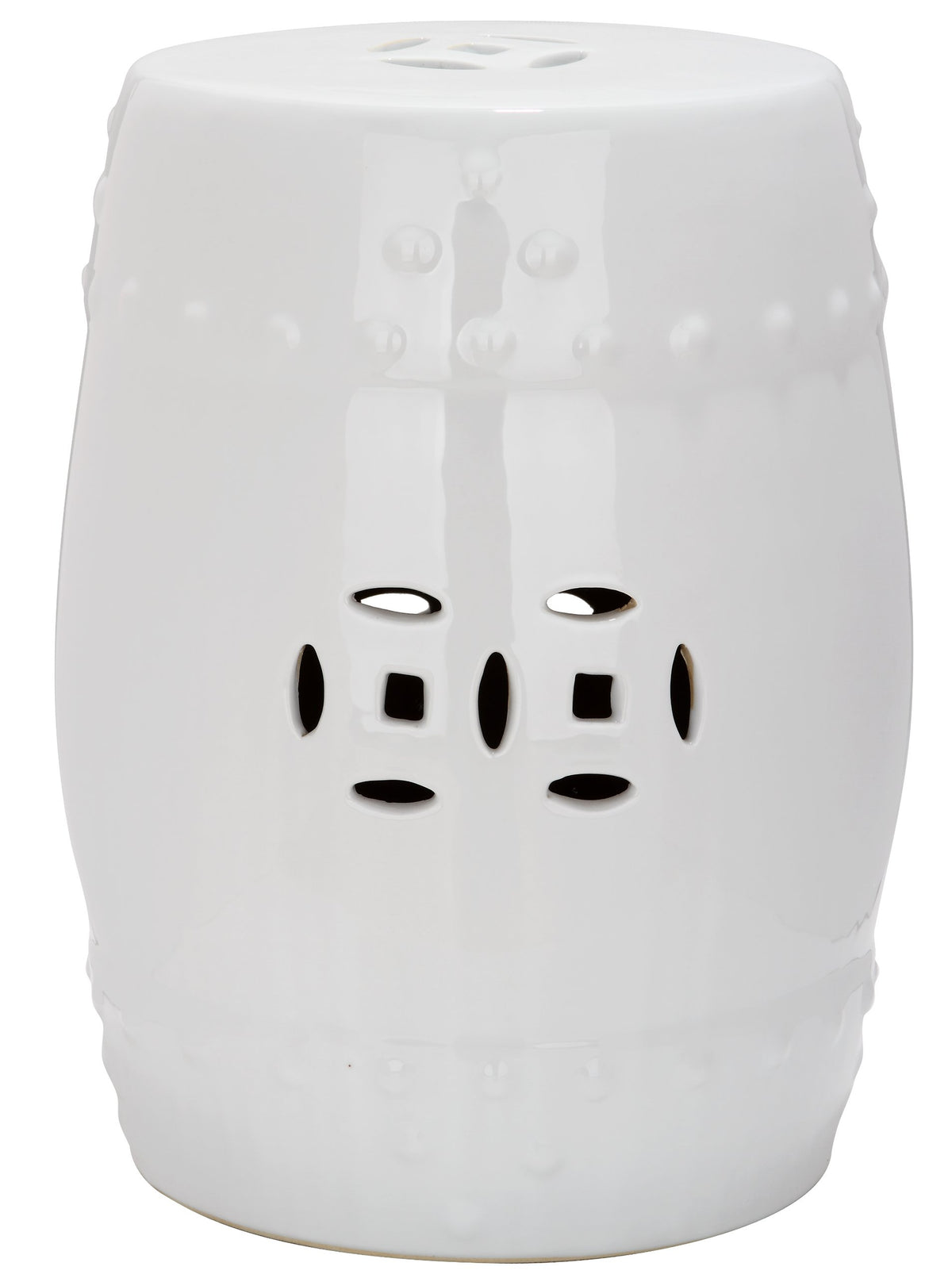 White Ceramic Garden Stool A874