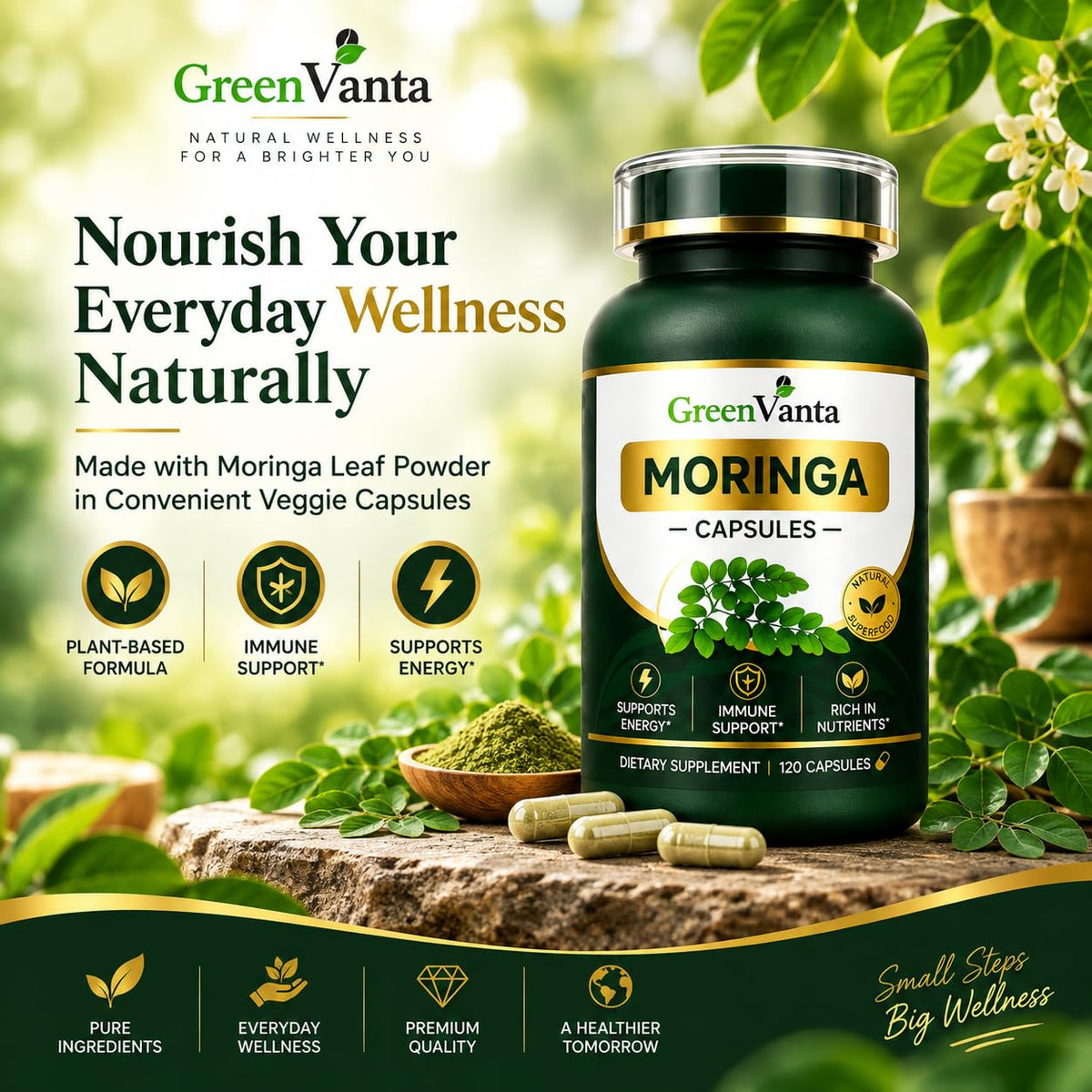 Moringa 500mg Veggie Capsules D598