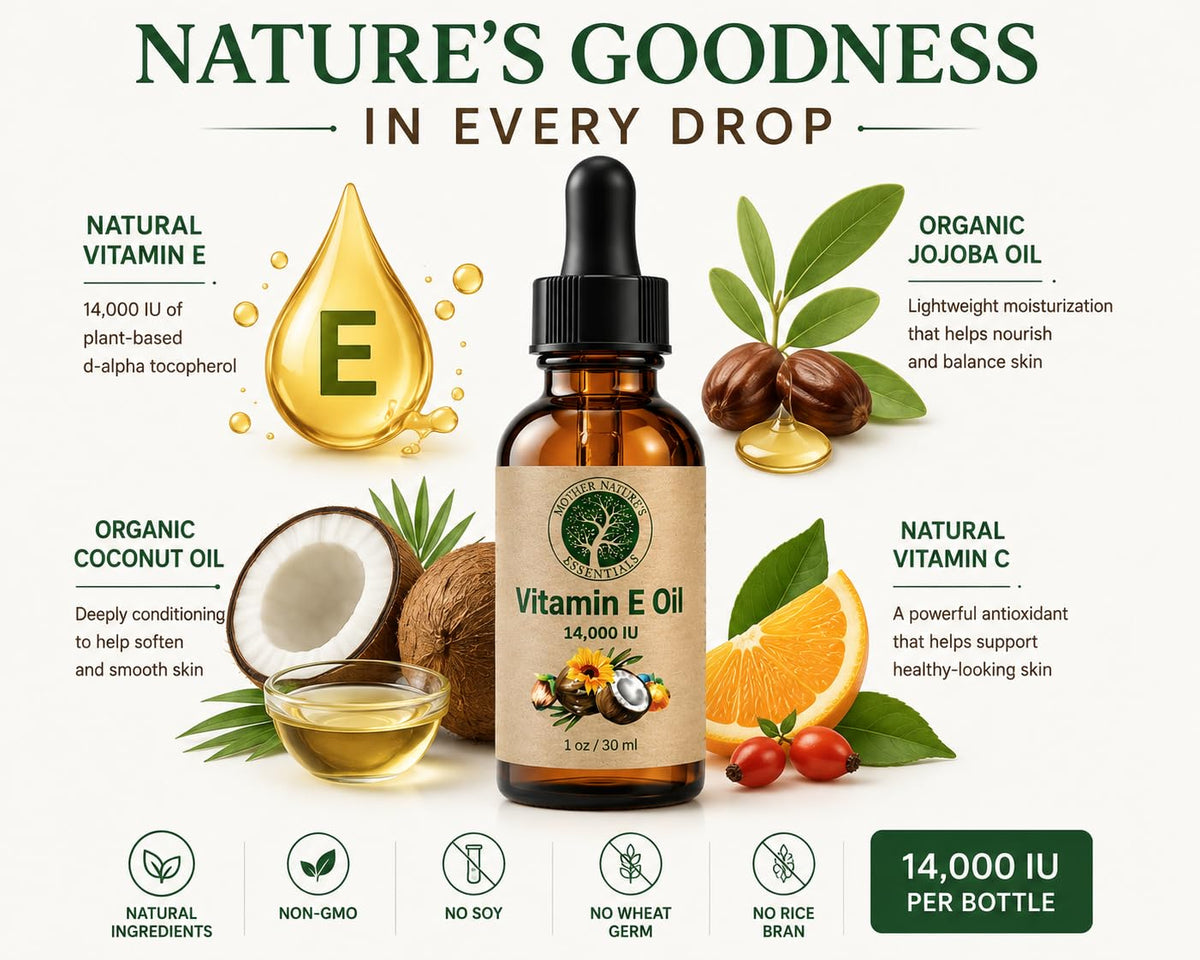 Vitamin E Oil with Jojoba & Coconut Oils + Vitamin C, 1 oz (2-Pack) Z309