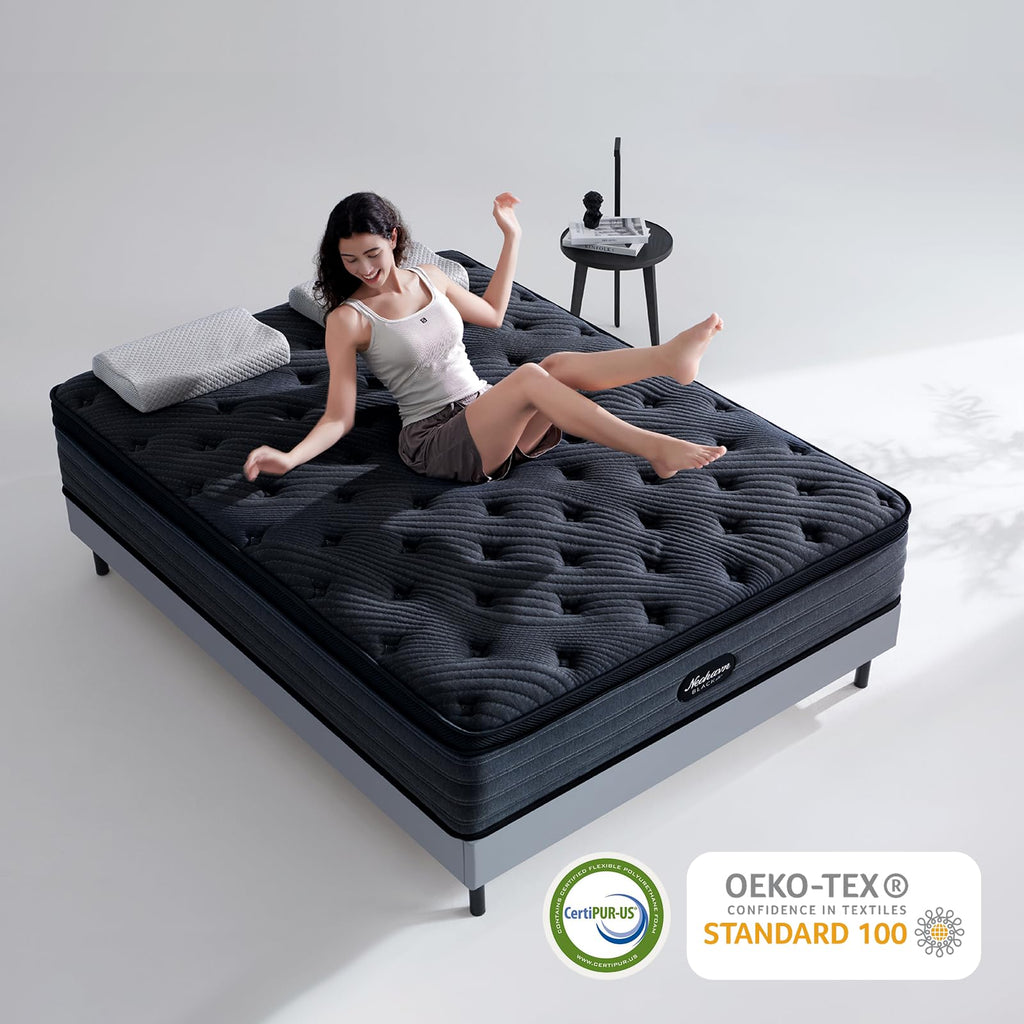 Full XL 12 Inch Cooling Gel Memory Foam Hybrid Mattress O922