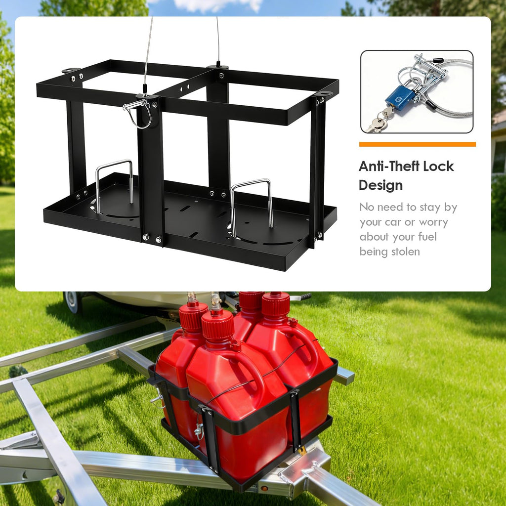 Gas Can Holder with Locking Strap Q1631