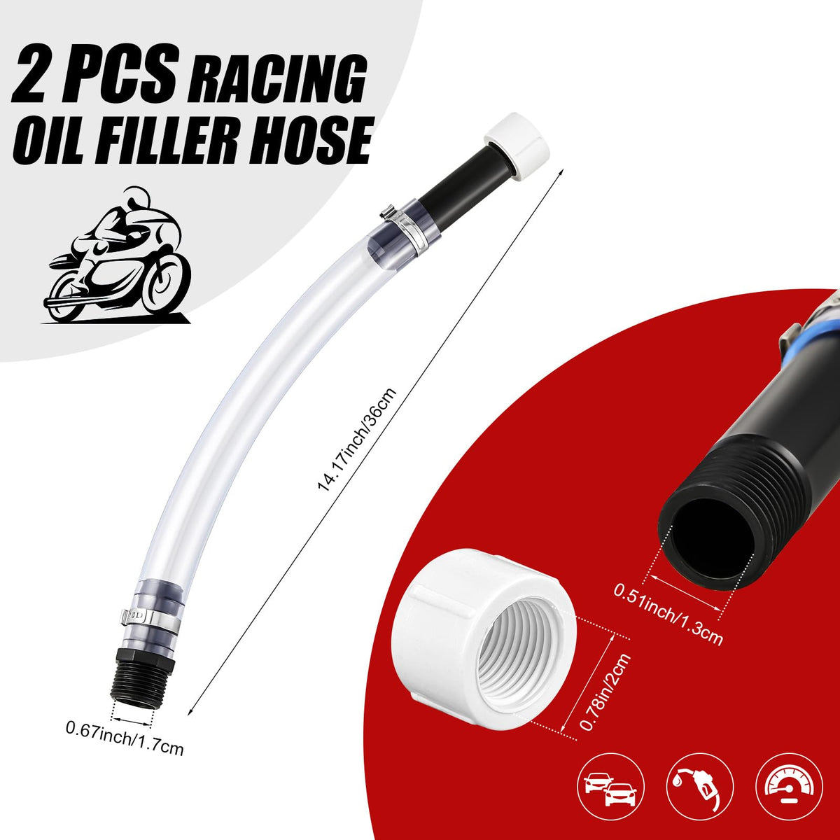 4 Pcs Fuel Jug Cap Replacement with Hose Kit R36635