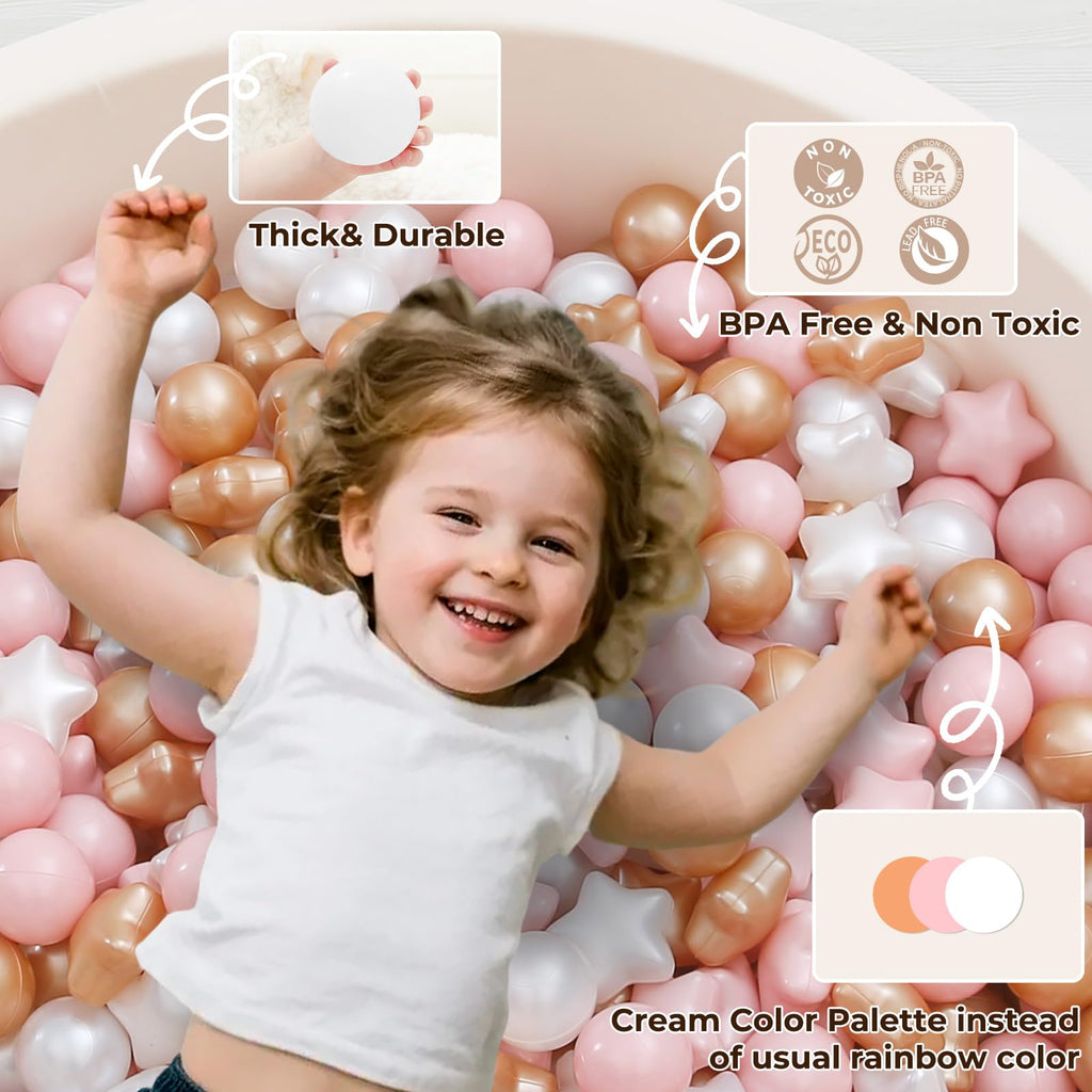 50 100 200 Count Star Ball Pit Balls Non-Toxic Plastic H934840