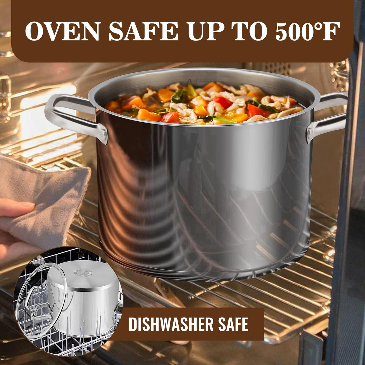 Stainless Steel 8-Quart Stock Pot L5695