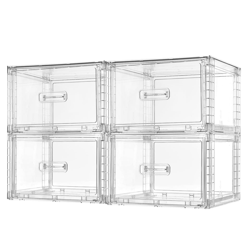 Clear Stackable Storage Drawers 4 Pack 15QT L74834