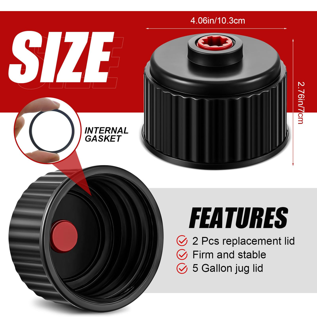 4 Pcs Fuel Jug Cap Replacement with Hose Kit R36635