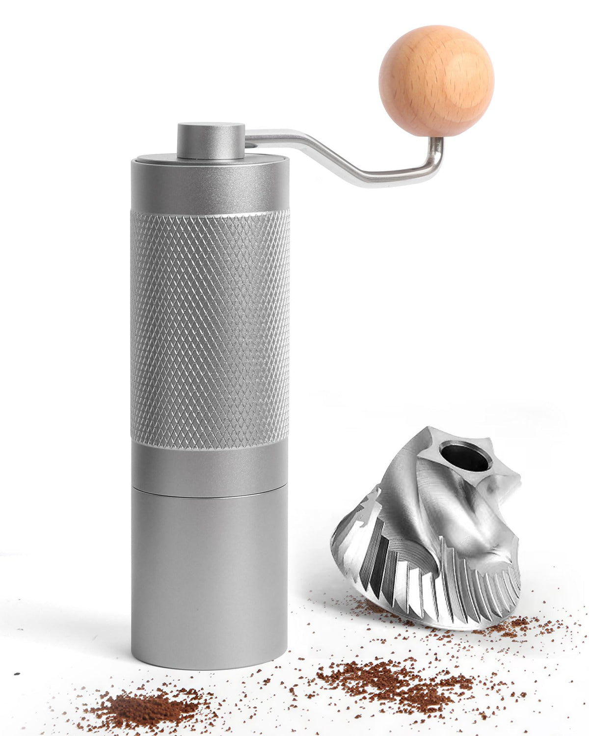 Manual Stainless Steel Conical Burr Coffee Grinder with Adjustable Settings Z225181