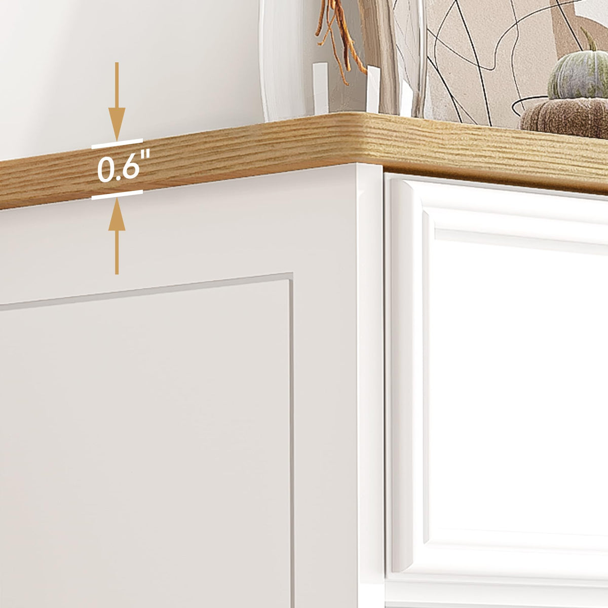 White Wooden Double Tilt Out Trash Cabinet B491