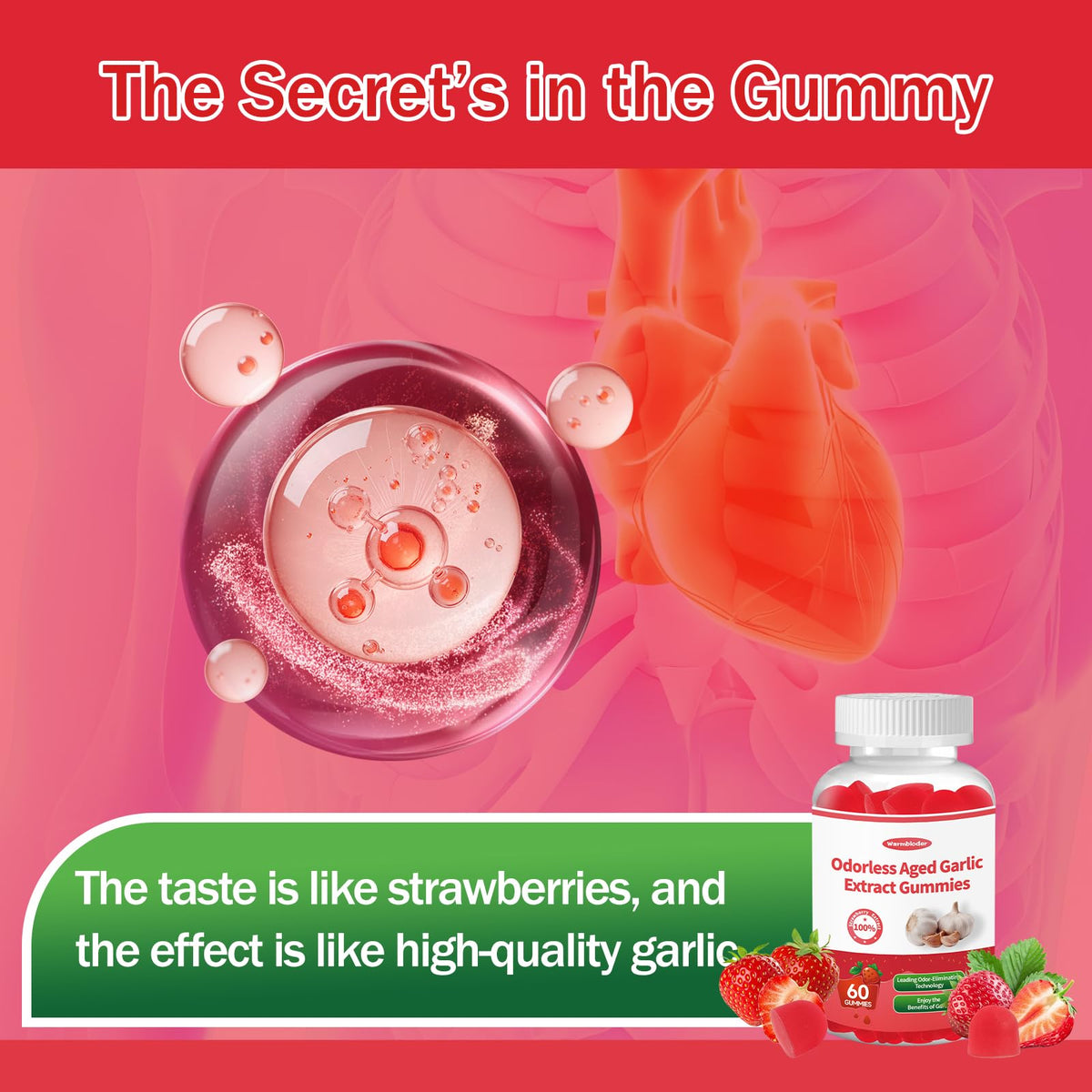 Aged Garlic Extract Gummies Strawberry Flavor V331