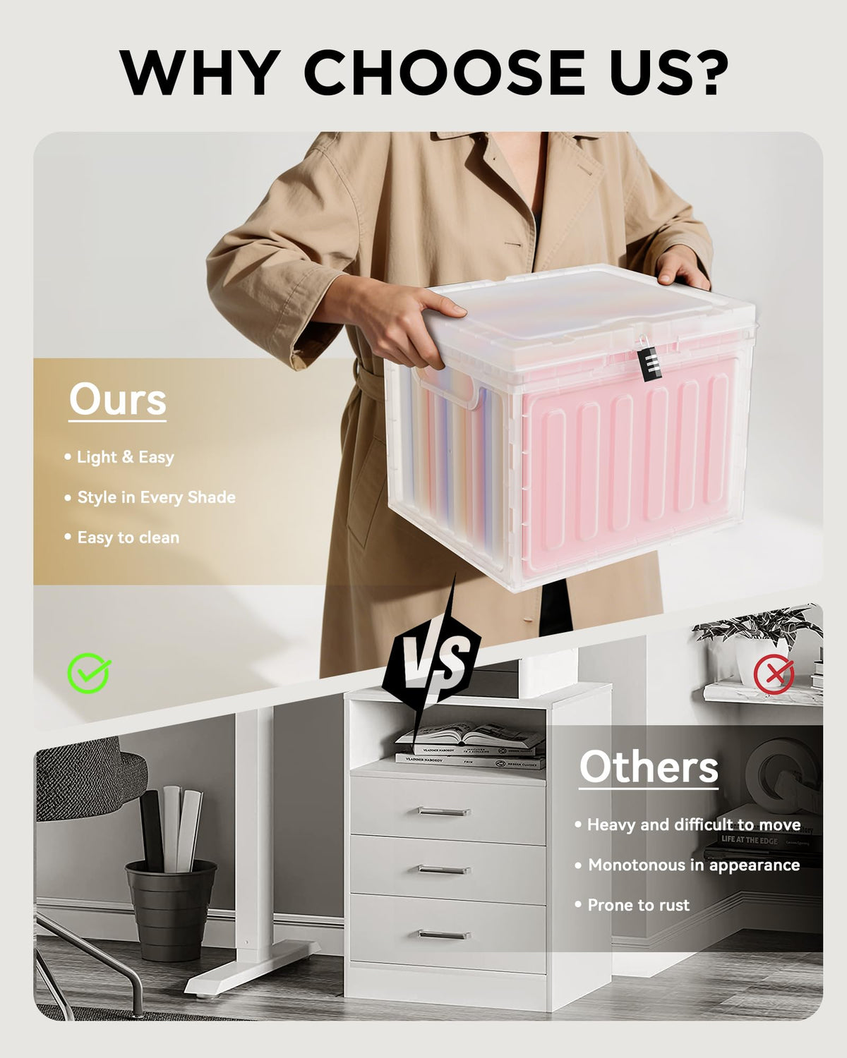 2 Drawer Plastic File Cabinet R1630