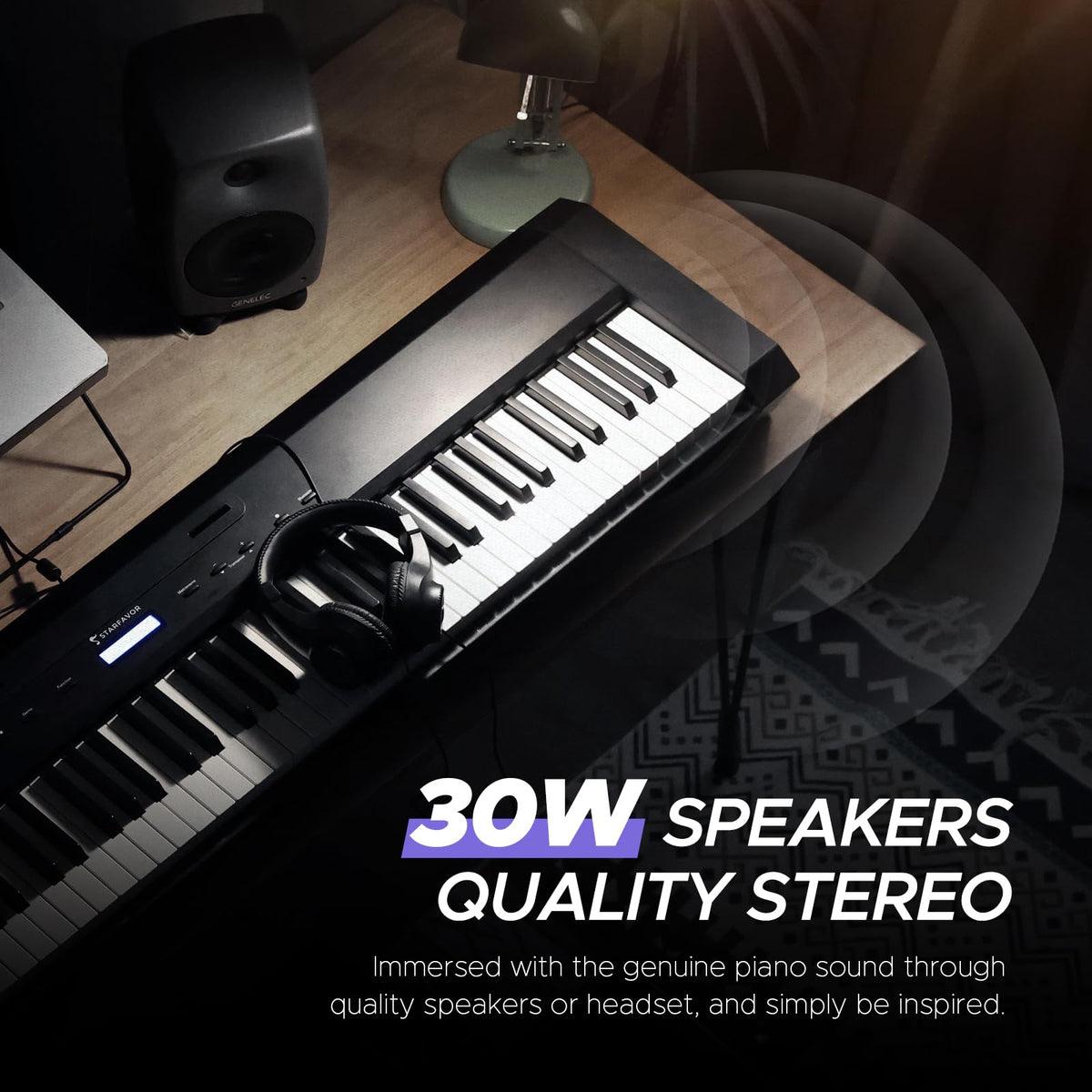 88 Key Full-Weighted Digital Piano with Triple Pedal L21330