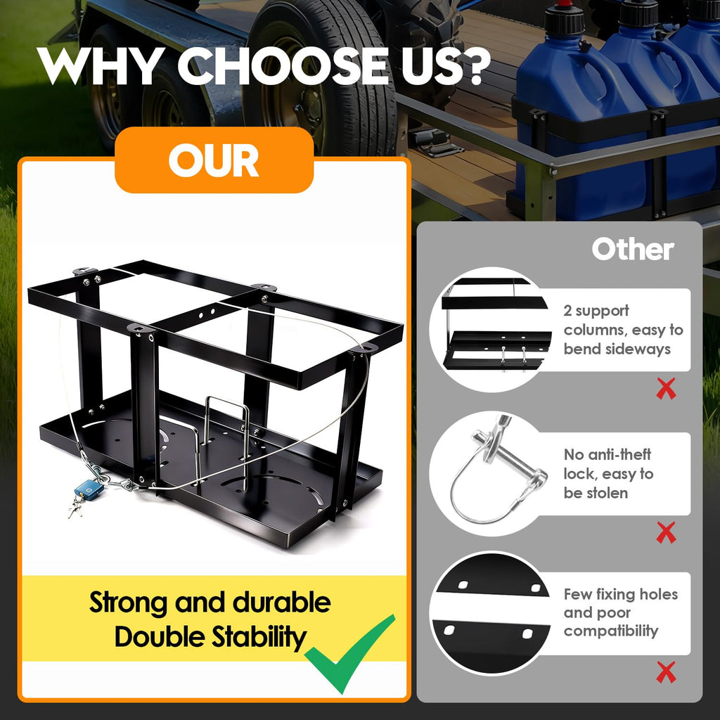 Gas Can Holder with Locking Strap Q1631