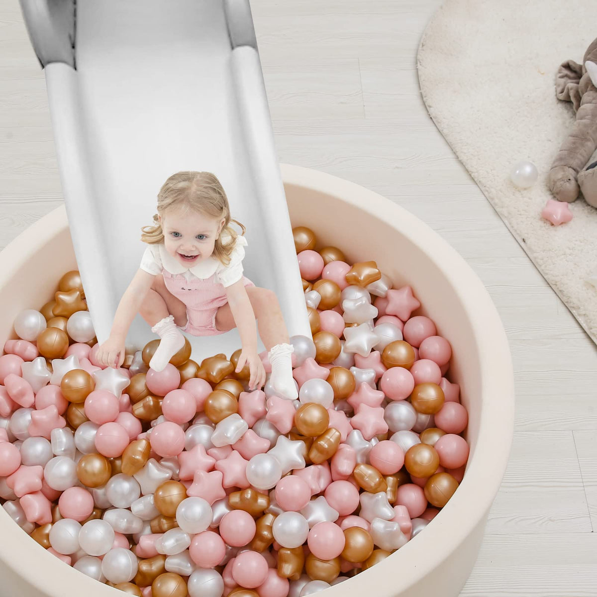 50 100 200 Count Star Ball Pit Balls Non-Toxic Plastic H934840