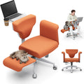 Orange Adjustable Ergonomic Office Chair with Desk Tray Q867