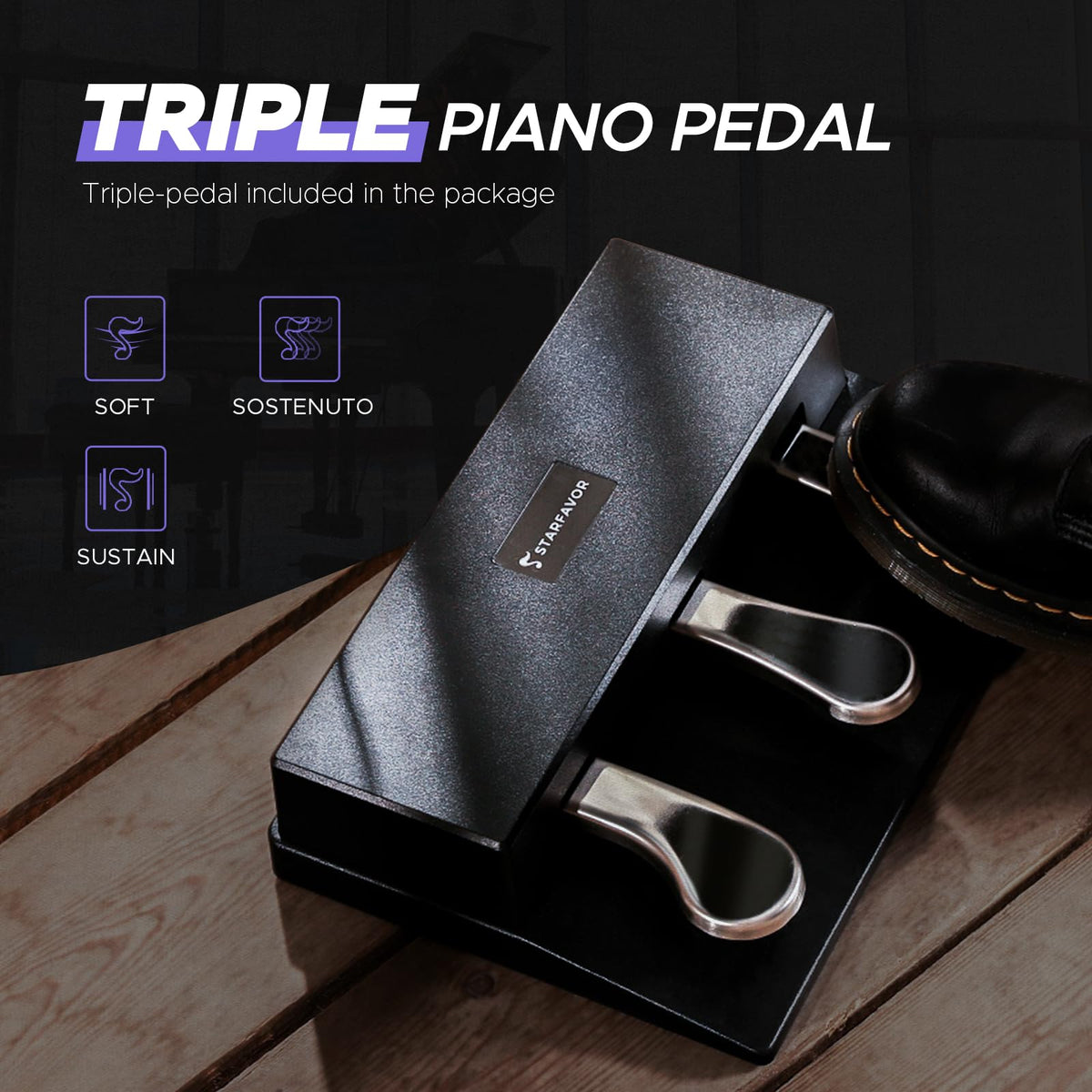88 Key Full-Weighted Digital Piano with Triple Pedal L21330
