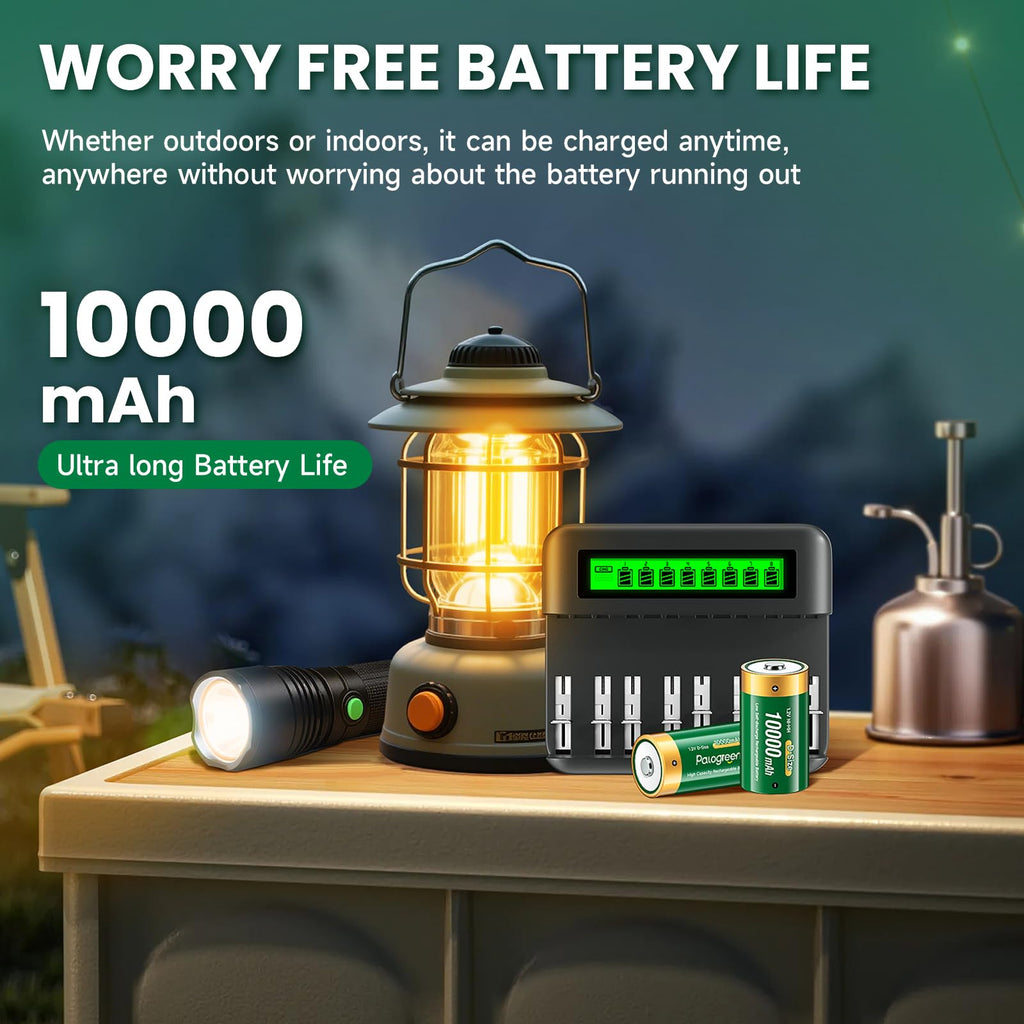 4 Pack 1.2V D Size Rechargeable Batteries G18678