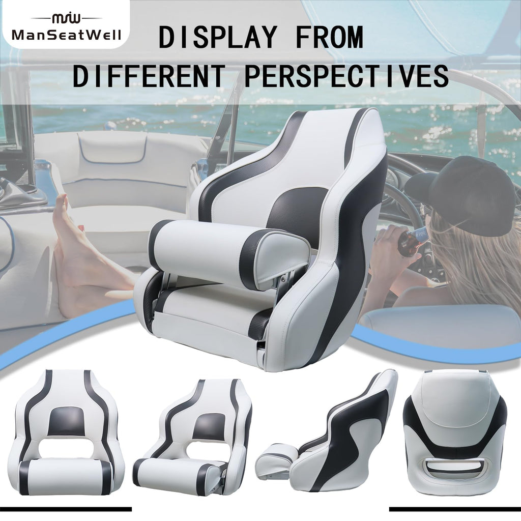 White Black Boat Seat M6278