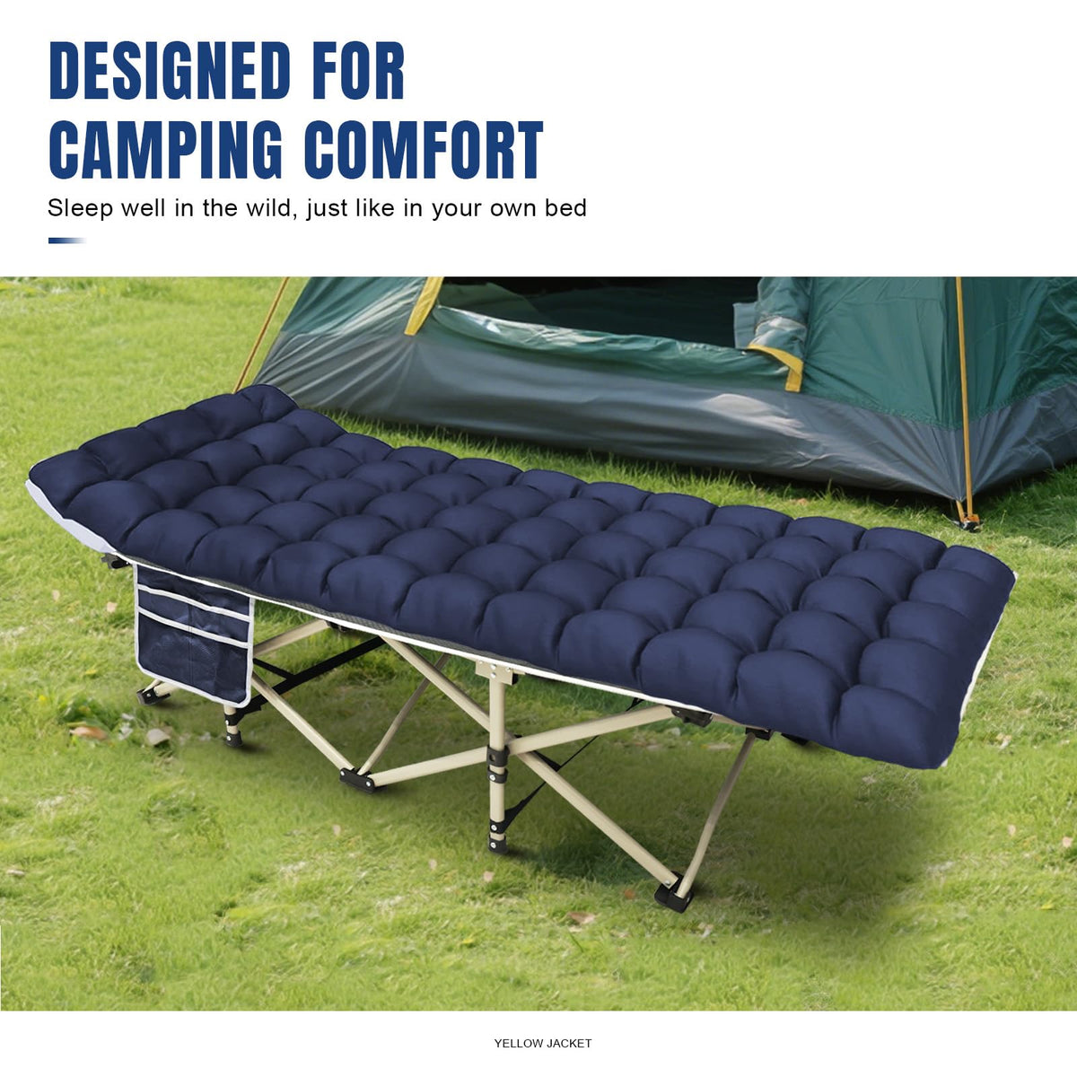 Folding Camping Cot with Mattress and Carry Bag V819193