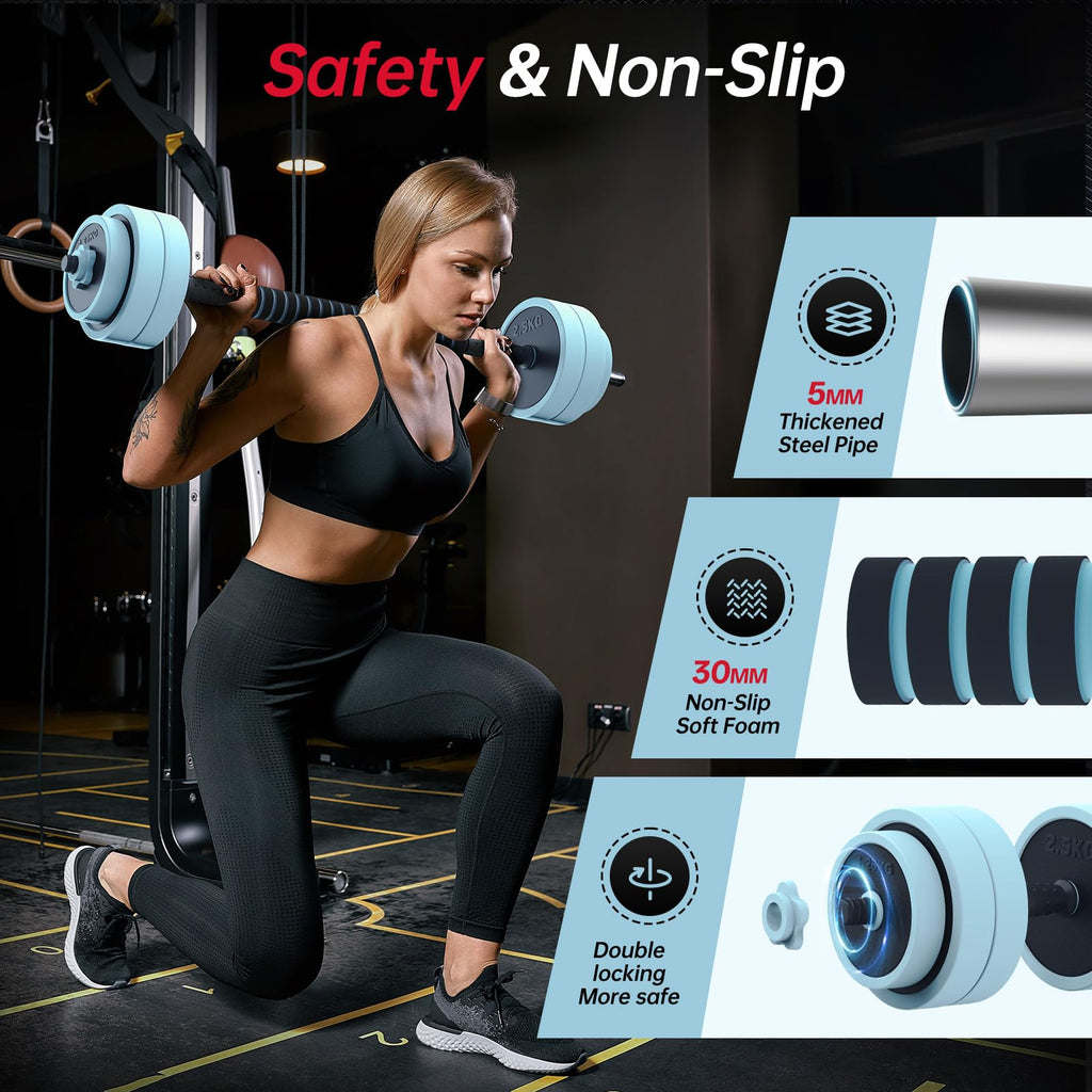 Adjustable 45lbs Dumbbell Set with Connector H60988